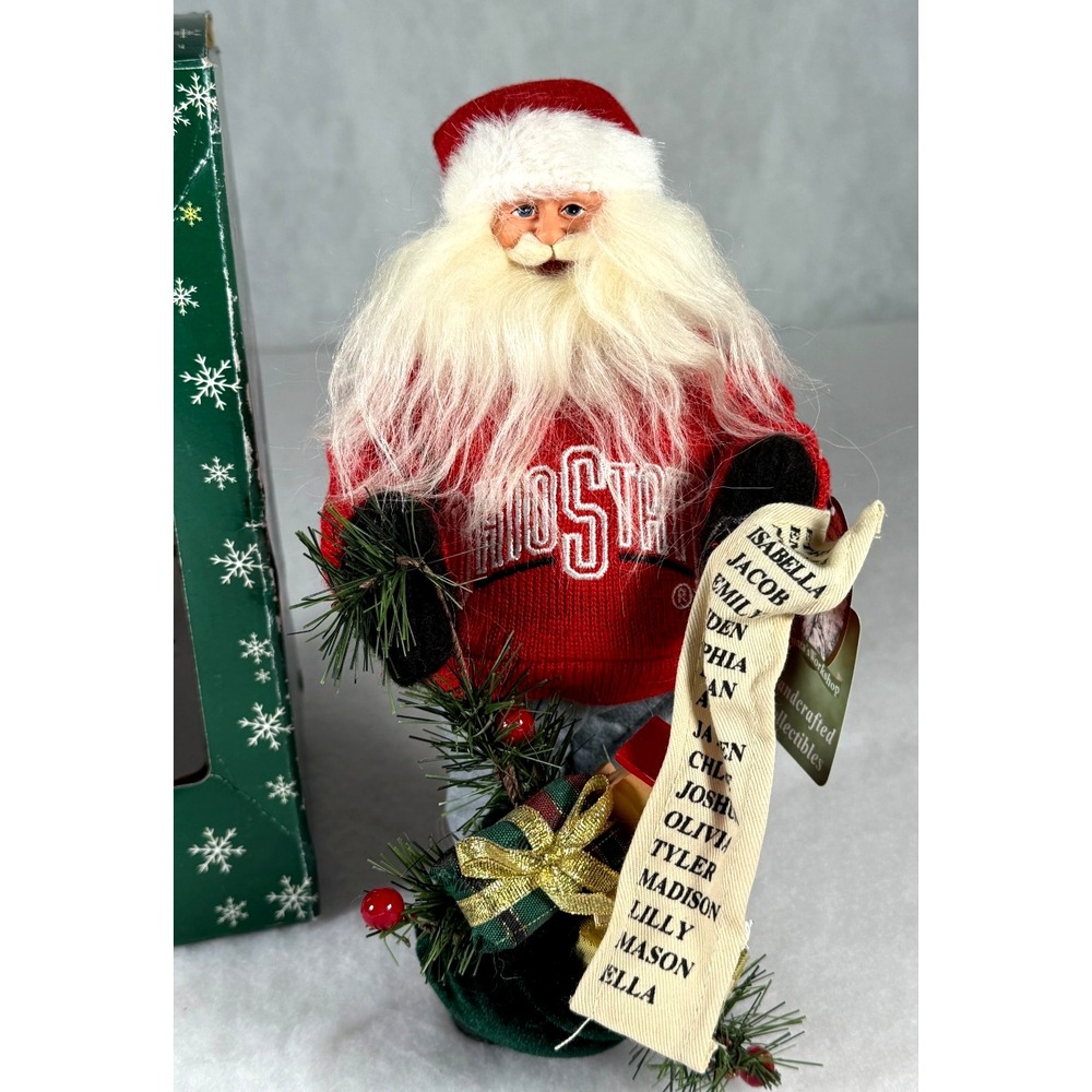 Santa Claus Ohio State Buckeyes Santa's Workshop Figure Football OSU...
